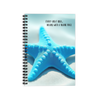 "Blue Starfish" - Ruled Line Spiral Notebook