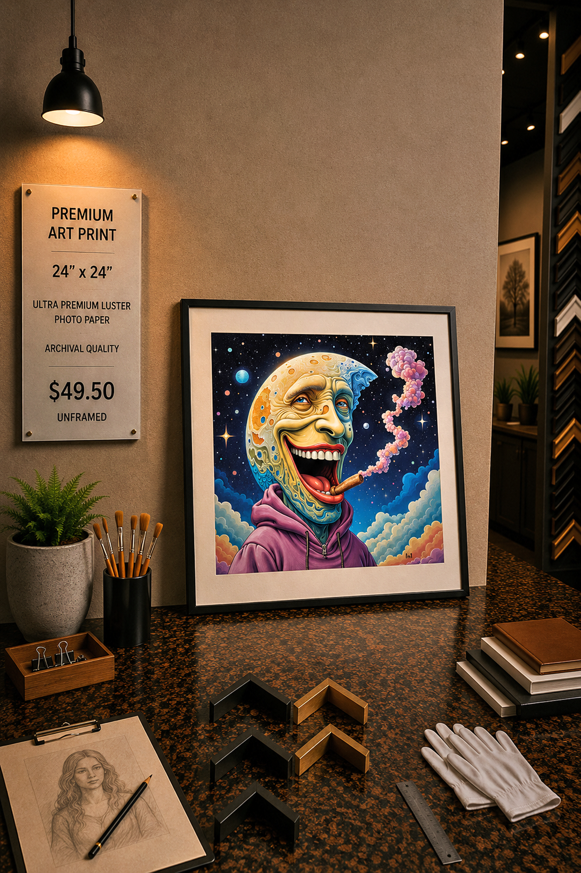 A Colossal Moon - Premium Art Print - 24