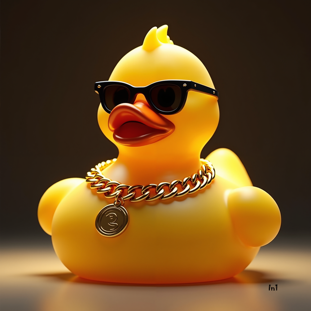 "A Designer Rubber Duck" Canvas Wall Art - 36"w x 36"h