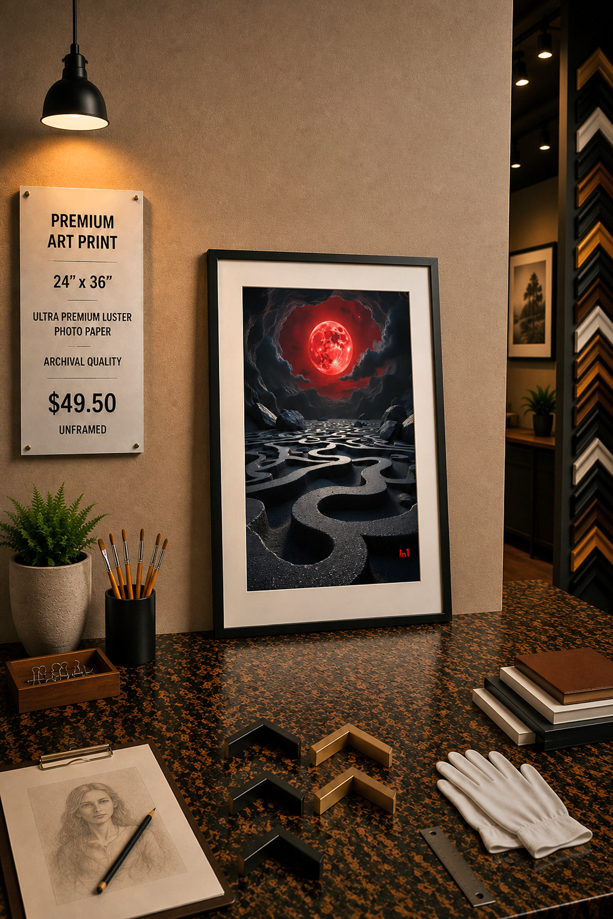 A Zen Garden - Premium Art Print - 24