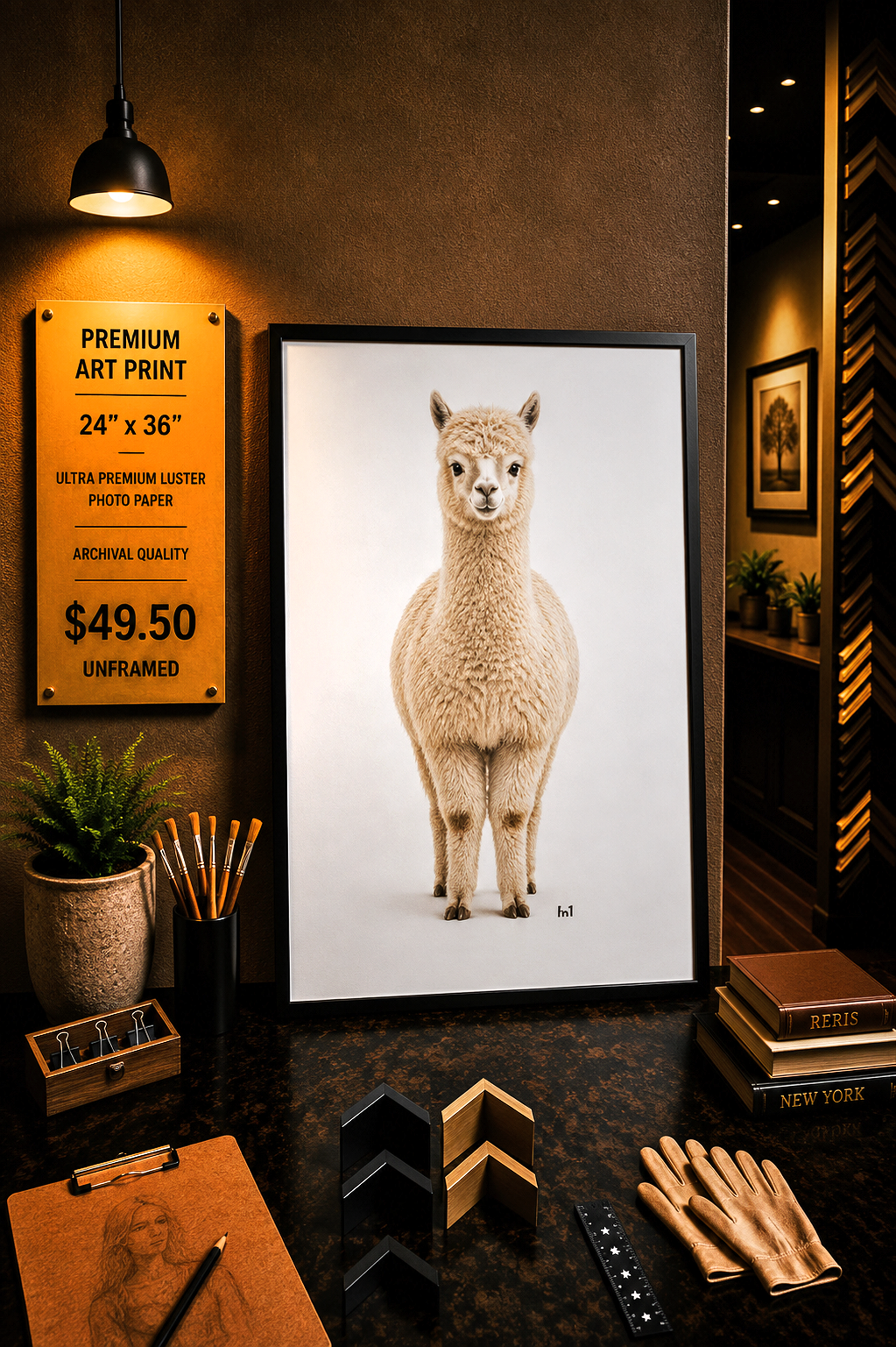 Alpaca - Premium Art Print - 24