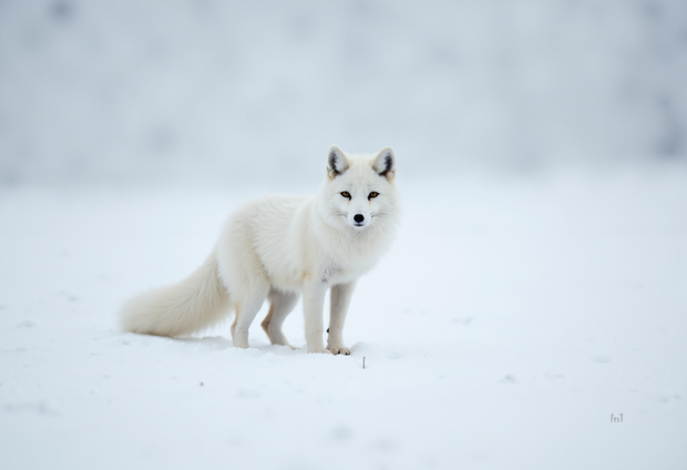 "Arctic Fox" Canvas Wall Art - 60"w x 40"h