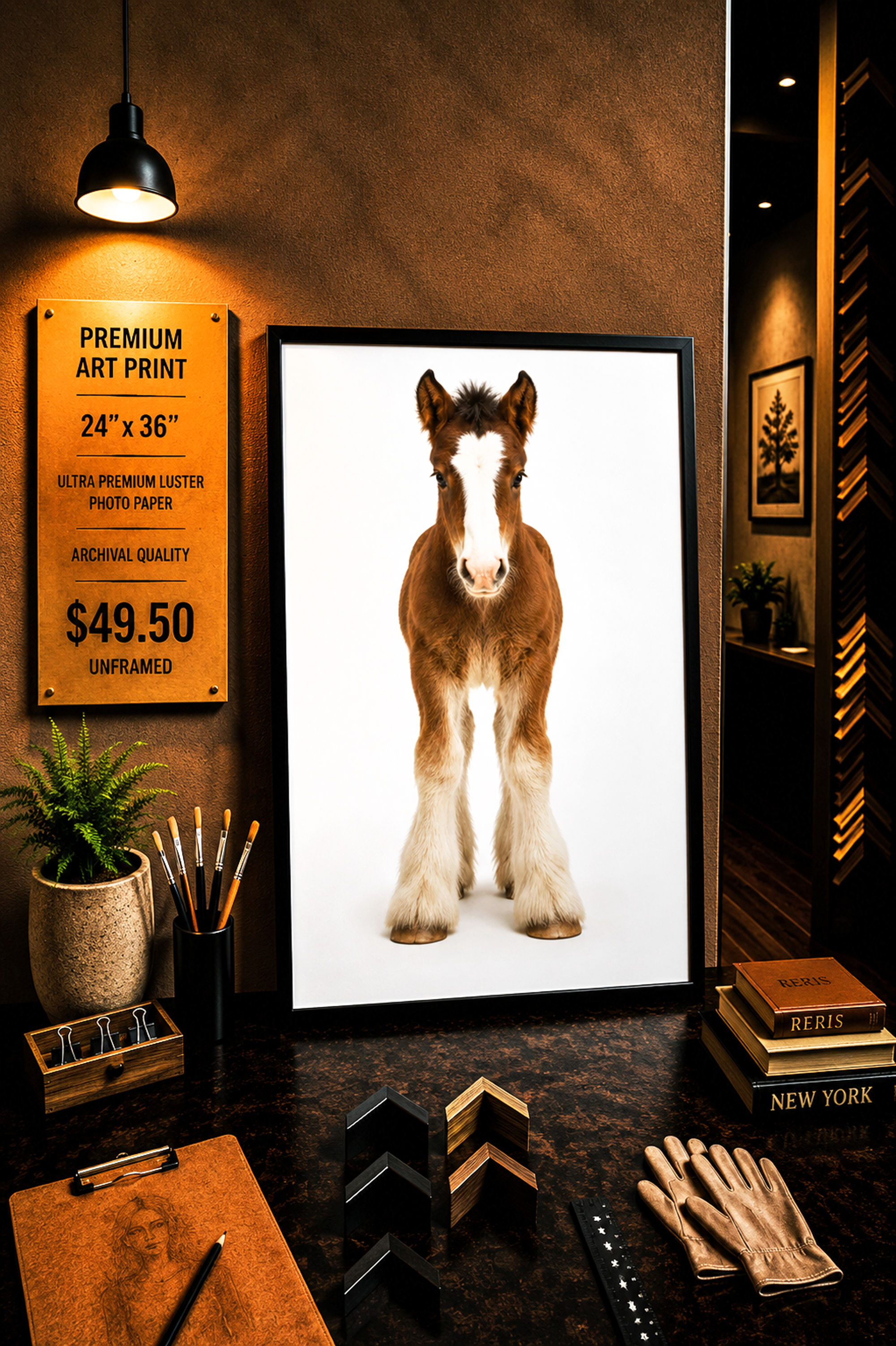 Baby Clydesdale - Premium Art Print - 24