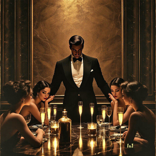 "Before the Toast" Canvas Wall Art - 37"w x 37"h