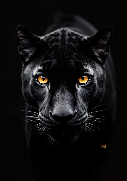 "Black Jaguar" Canvas Wall Art - 40"w x 60"h
