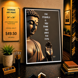 Buddha and Time - Premium Art Print - 24