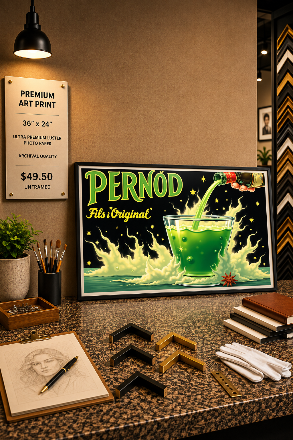 Pernod II - Premium Art Print - 36"w x 24"h