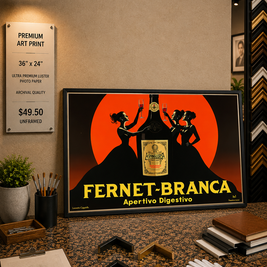 Fernet-Branca Apertivo - Premium Art Print - 36