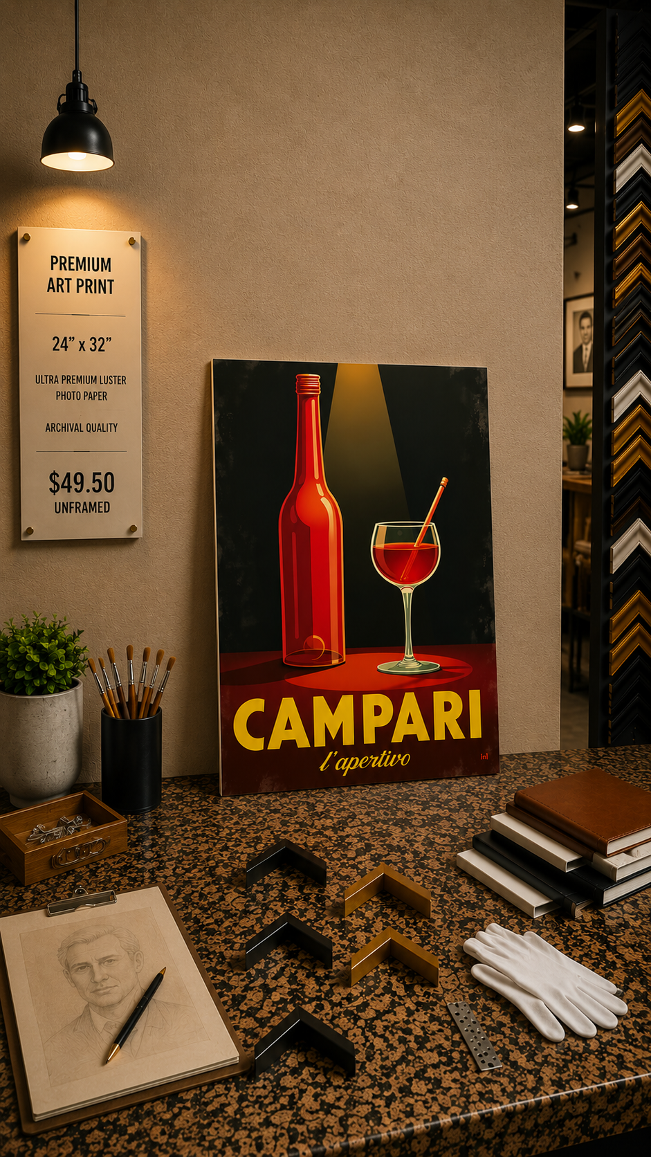 Campari Lapertivo - Premium Art Print - 24"w x 32"h