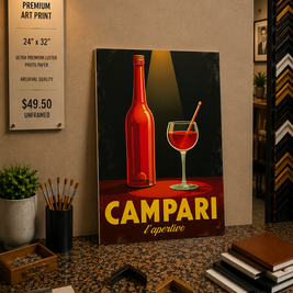 Campari Lapertivo - Premium Art Print - 24