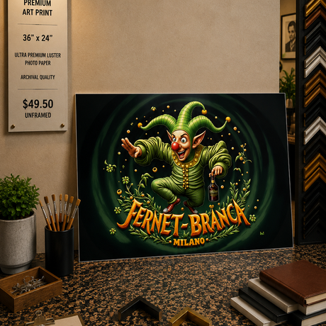 Fernet-Branca Milano - Premium Art Print - 36"w x 24"h