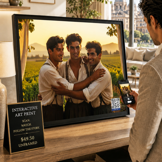 Three Friends - Interactive Art Print - 36"w x 24"h