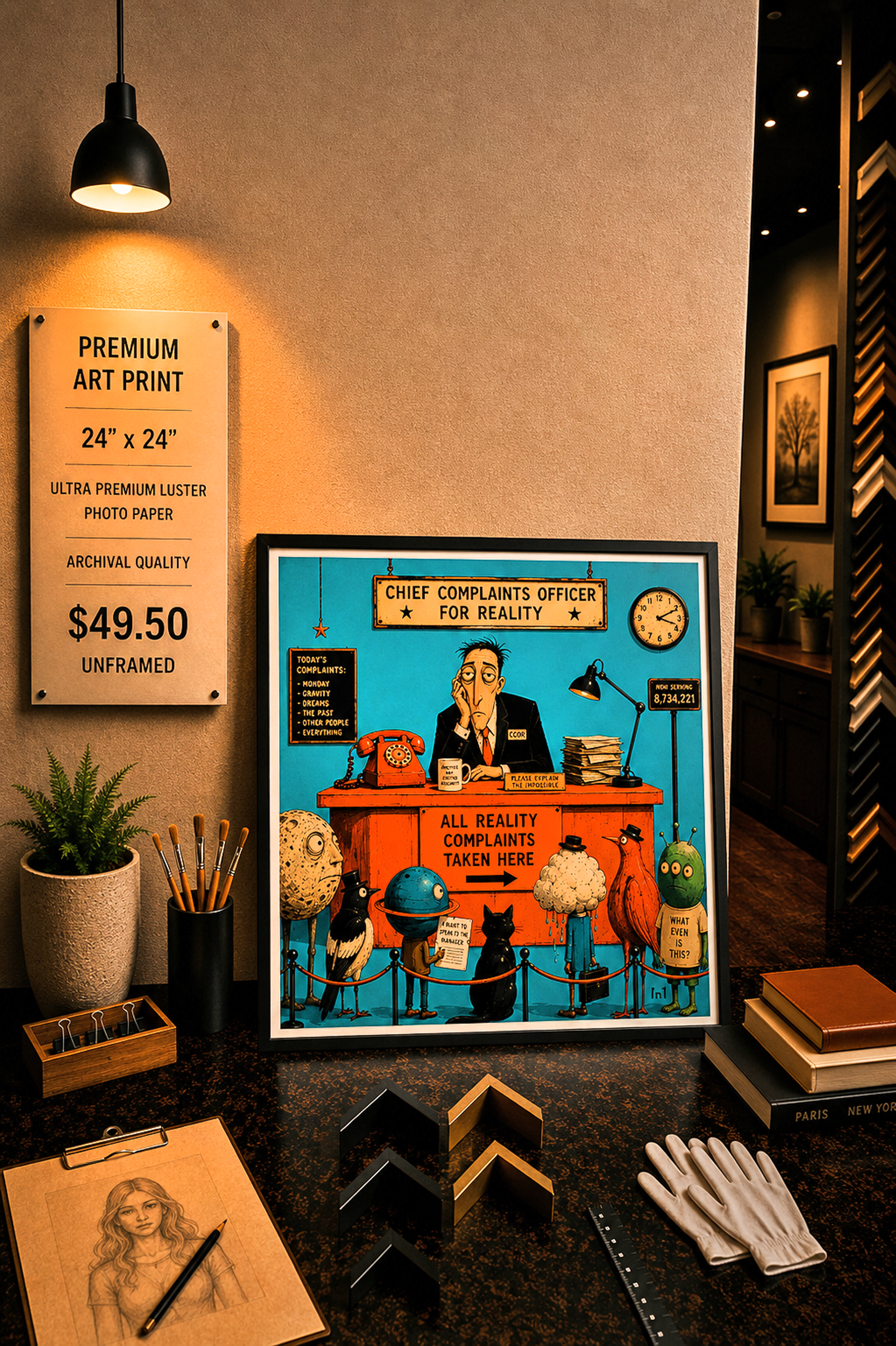 Chief Complaints Officer for Reality - Premium Art Print - 24