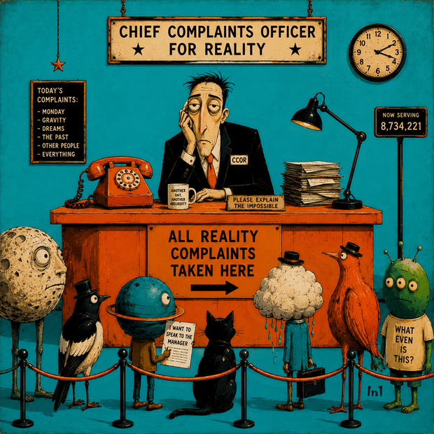 "Chief Complaints Officer" Canvas Wall Art - 37'w x 37"h