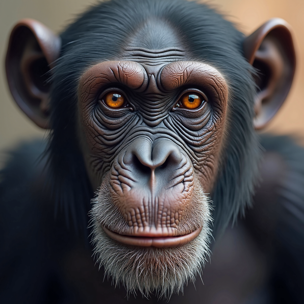 “Chimpanzee” - 60"w x 40"h Canvas Wall Art