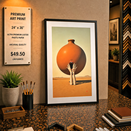 Clay Amphora - Premium Art Print - 24