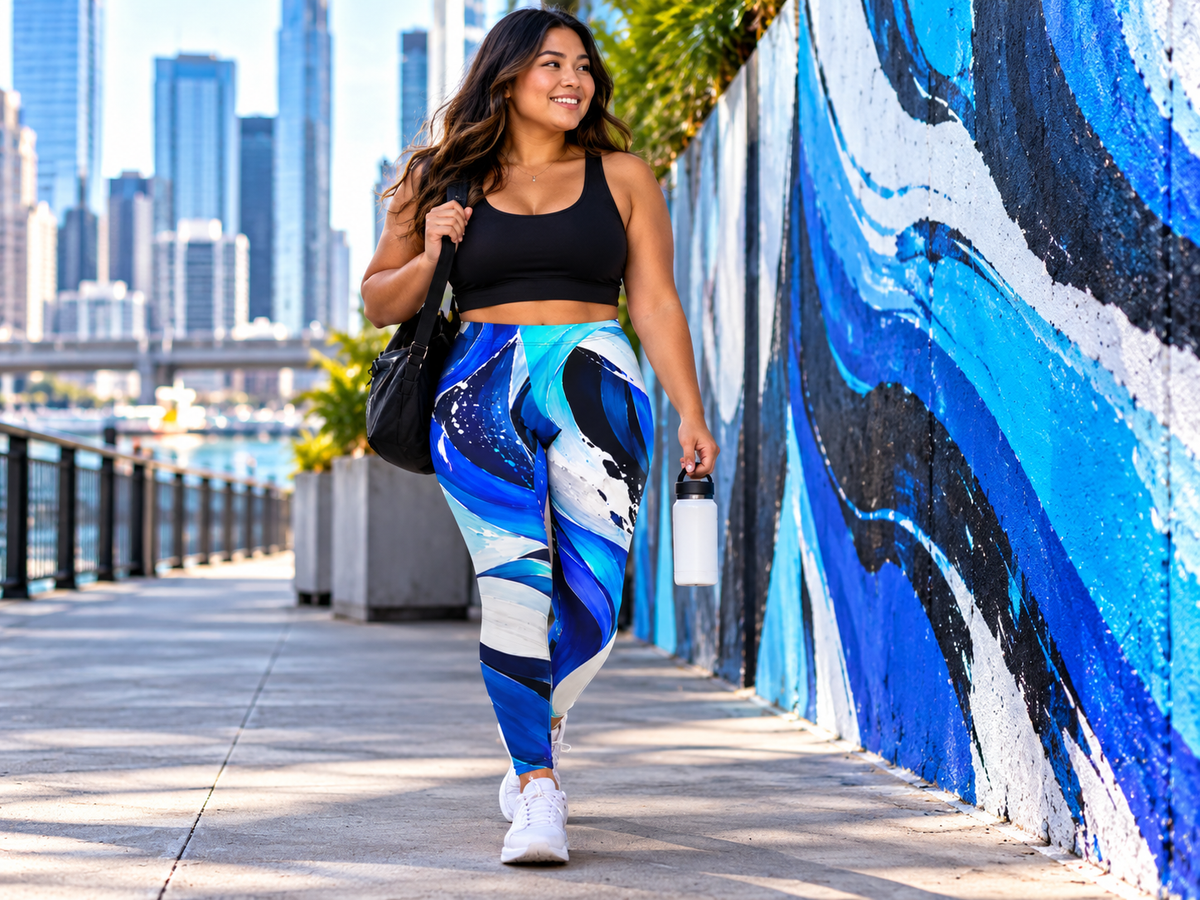 Blue Rhythm | Art in Motion Leggings