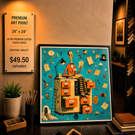 Director of Lost Thoughts - Premium Art Print - 24