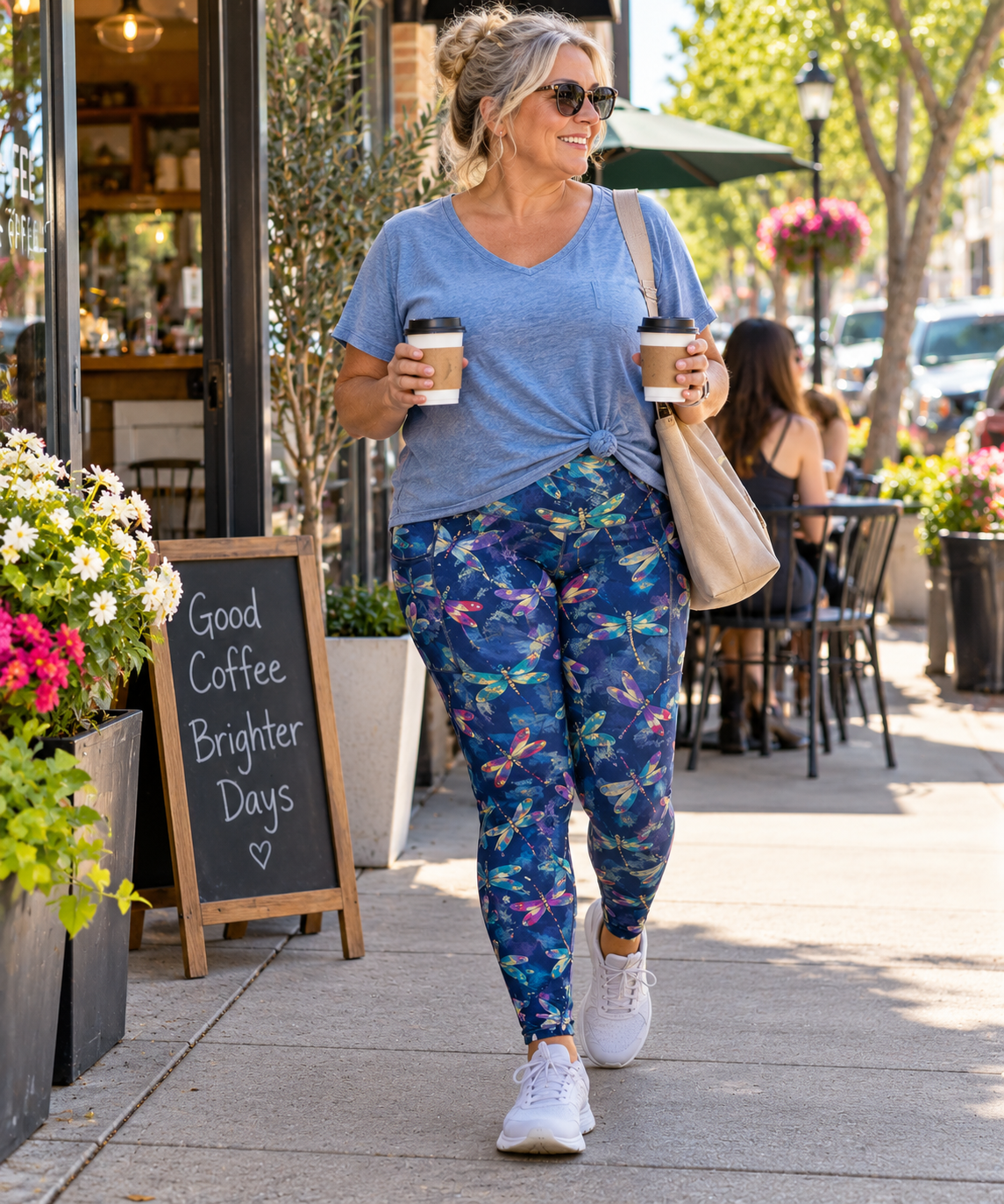 Dragonfly Dreams design on leggings for women