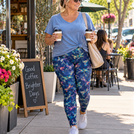 Dragonfly Dreams design on leggings for women