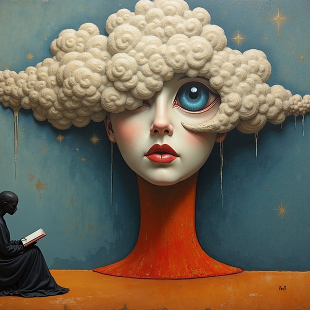 "Dream Reader" Canvas Wall Art - 36"w x 36"h