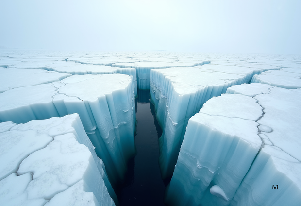 "Eastern Ice Shelves" Canvas Wall Art - 60"w x 40"h
