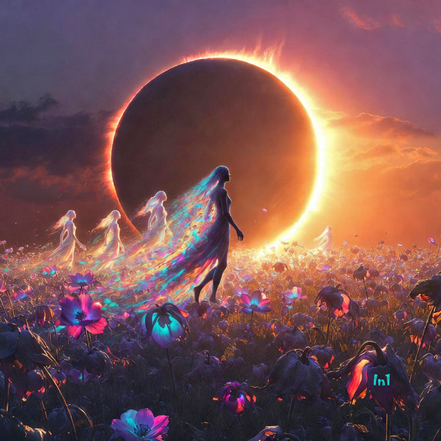 "Eclipse Dance" Canvas Wall Art - 37"w x 37"h