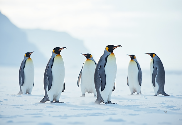 "Emperor Penguins" Canvas Wall Art - 60"w x 40"h