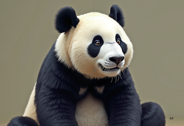 "Giant Panda" Canvas Wall Art - 60"w x 40"h