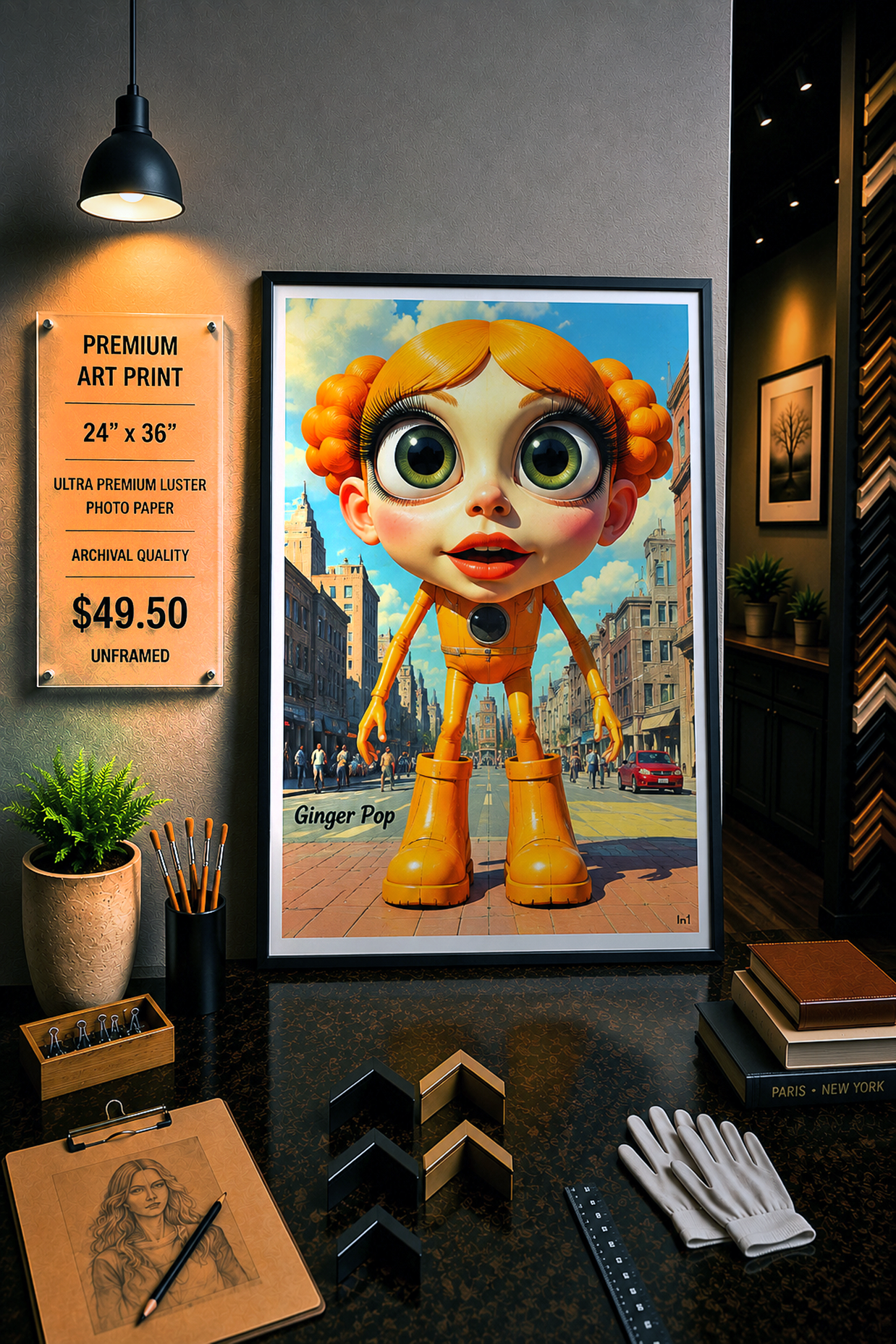Ginger Pop - Premium Art Print - 24"w x 36"h