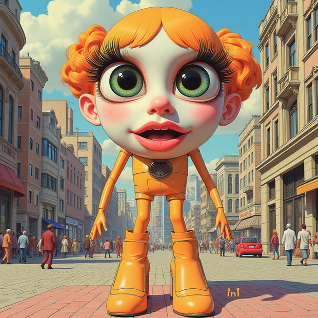 "Ginger Pop" Canvas Wall Art - 24"w x 32"h