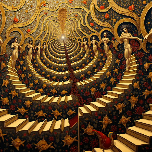 “Endless Ascent” - 60"w x 40"h Canvas Wall Art