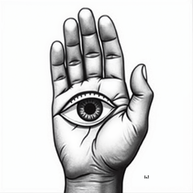 "Open Palm" - 32"w x 48"h Canvas Wall Art