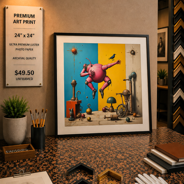 Floating Logic - Premium Art Print - 24"w x 24"h