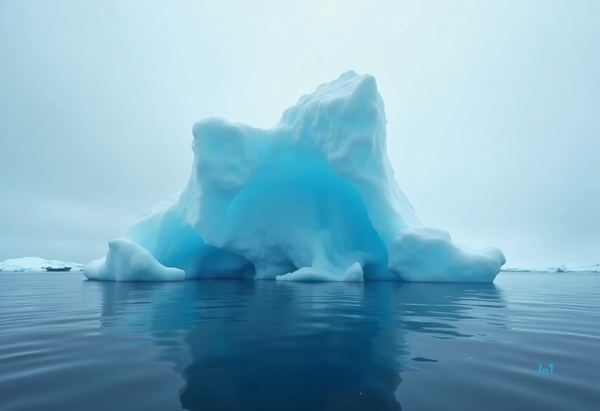 "Iceberg II" Canvas Wall Art - 60"w x 40"h