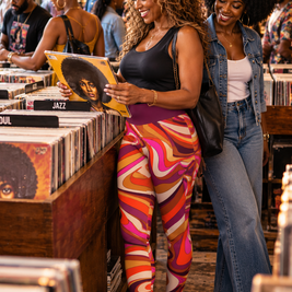 Retro Frequency | Art in Motion™ Leggings with pockets
