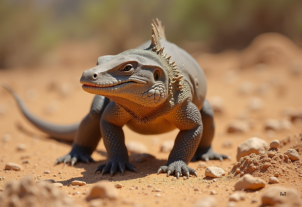 "Komodo Dragon" Canvas Wall Art - 48"w x 30"h