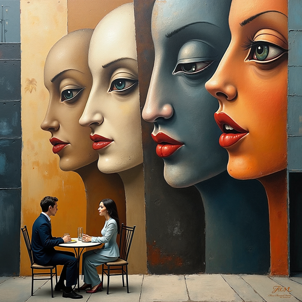 "Listeners" Canvas Wall Art - 60"w x40"h
