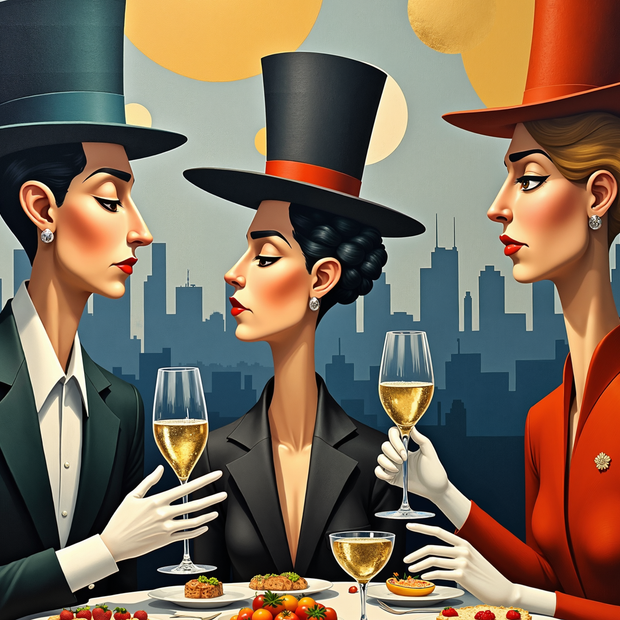 “Architecture of Influence” – 30"w x 40"h Canvas Wall Art