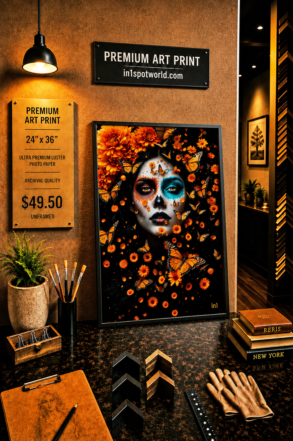 Mariposa de los Muertos - Premium Art Print - 24
