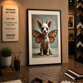 Moth Dog - Premium Art Print - 24