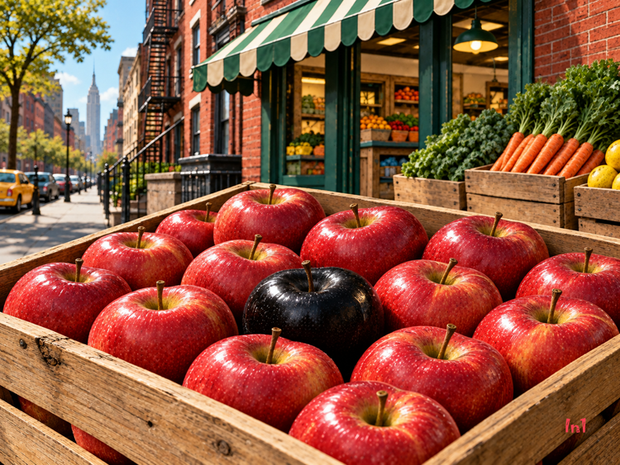 "One in the Big Apple" - Canvas Wall Art - 40"w x 28"h