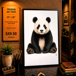 Panda - Premium Art Print - 24