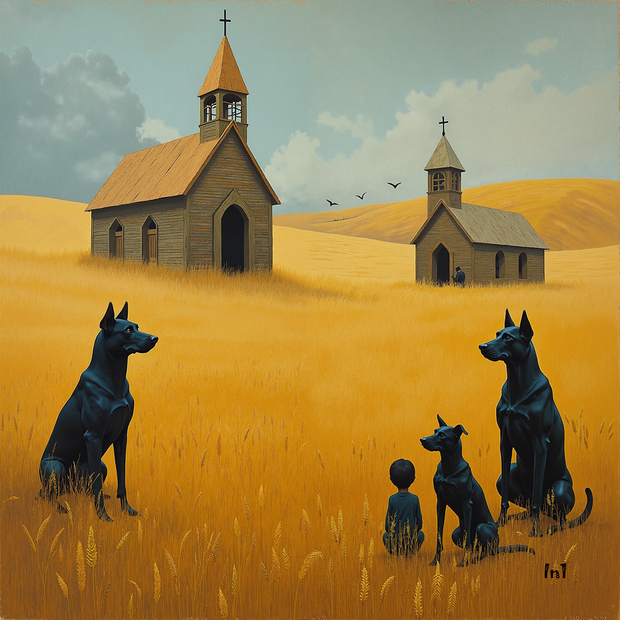 "Patiently Waiting" Canvas Wall Art - 37"w x 37"h