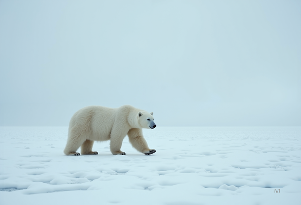 "Polar Bear II" Canvas Wall Art - 48"w x 32"h