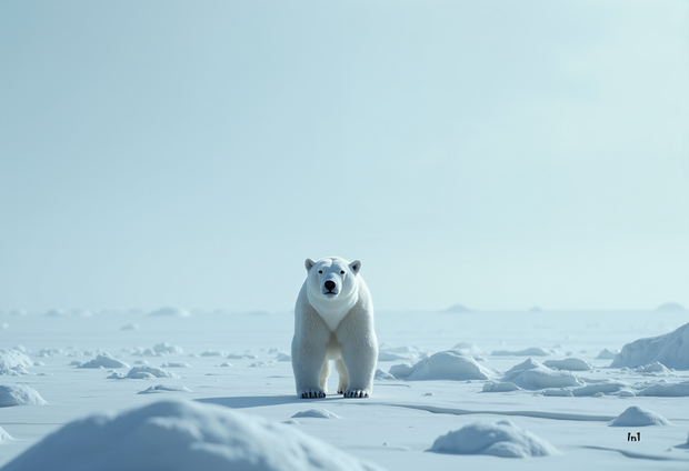 "Polar Bear" Canvas Wall Art - 60"w x 40"h
