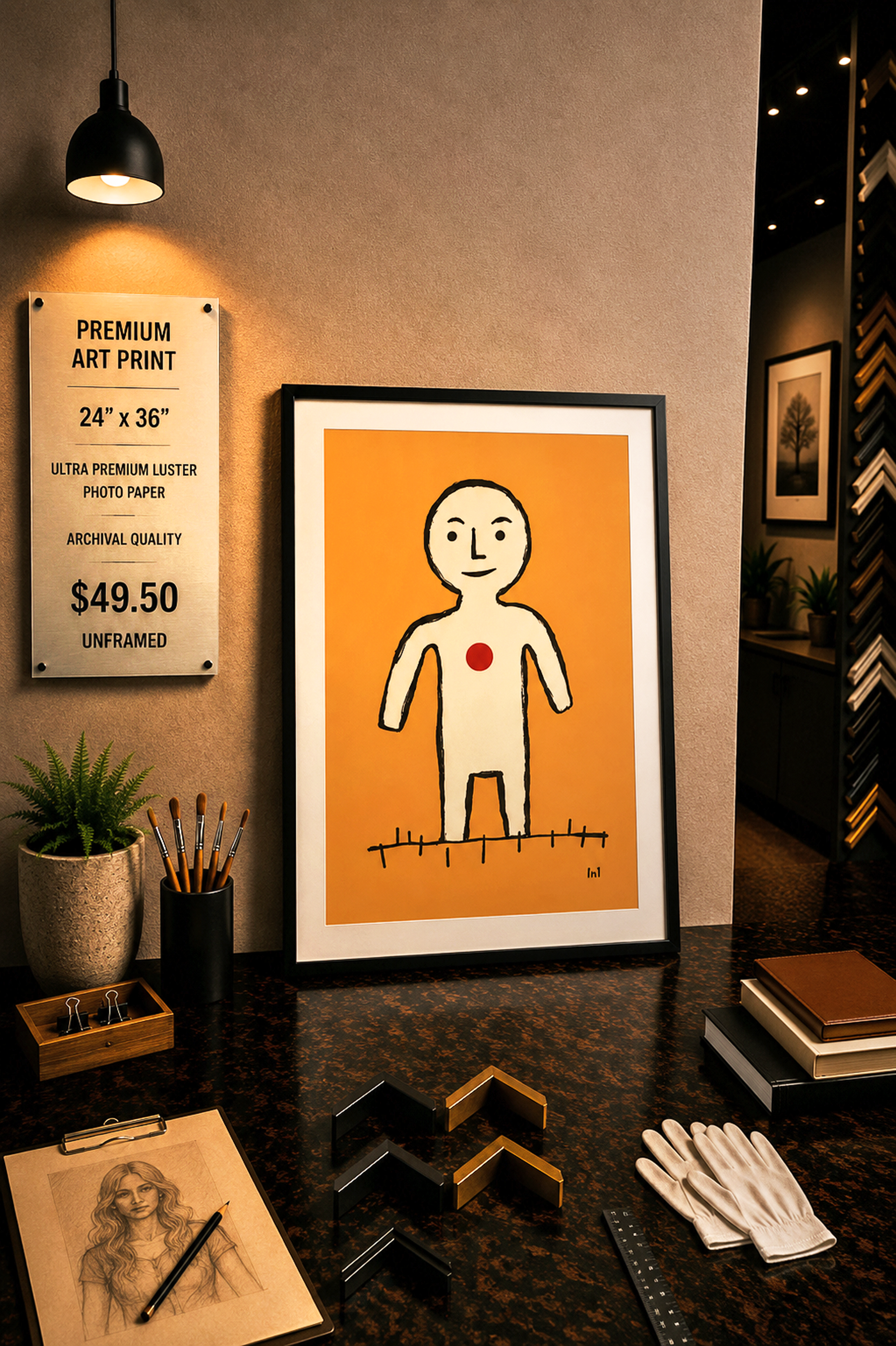 Primitive Man - Premium Art Print - 24