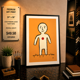 Primitive Man - Premium Art Print - 24
