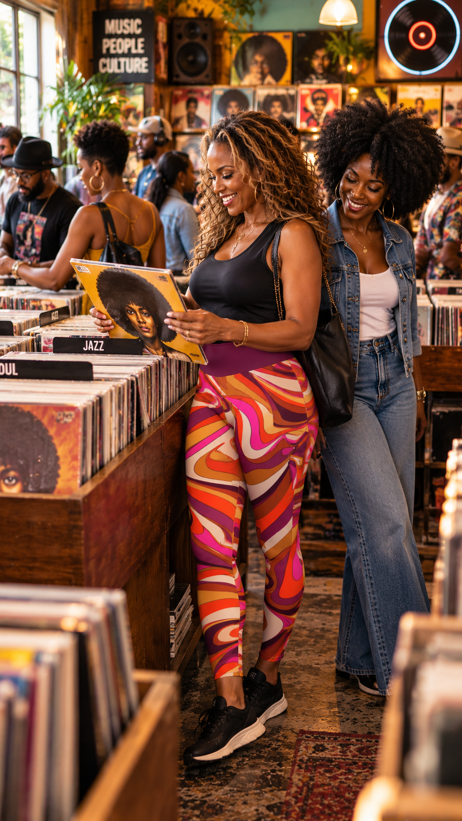 Retro Frequency | Art in Motion™ Leggings with pockets