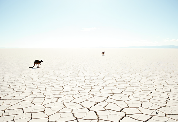"Salt Flat" Canvas Wall Art - 48"w x 32"h